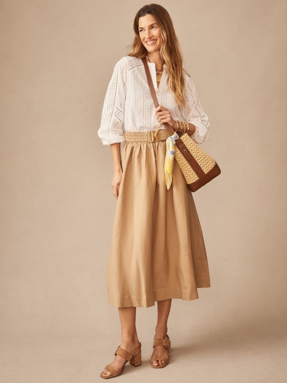 J McLaughlin Winnie Linen Blend Skirt NEW